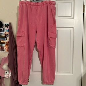 Pink cargo jogger